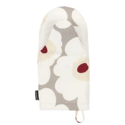 home decoration -home decoration marimekko pieni unikko white grey red oven mitt 16