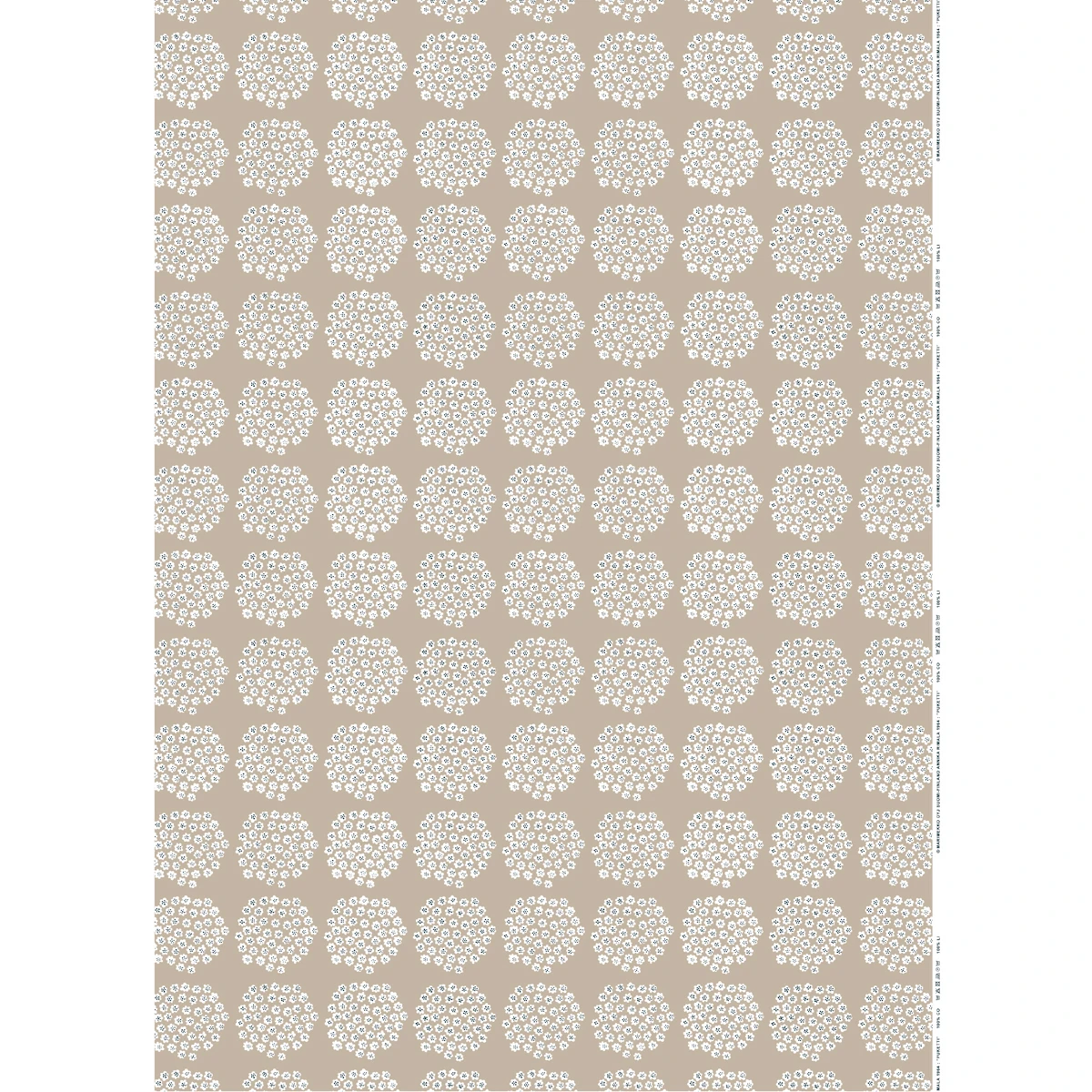 Marimekko Puketti Beige / White / Navy Fabric 3 Marimekko Puketti Beige / White / Navy Fabric