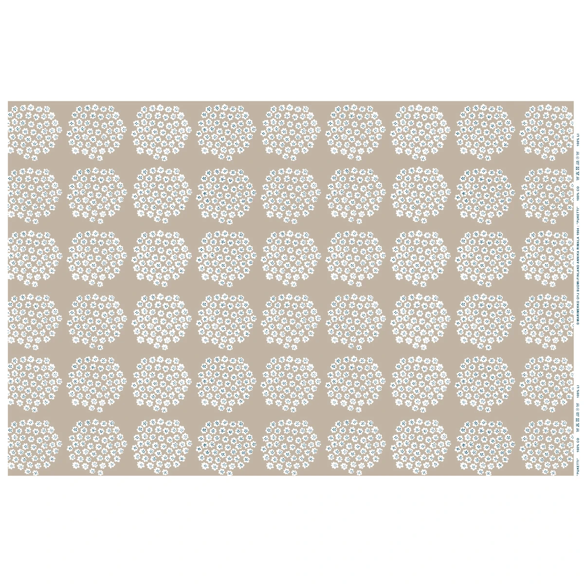 Marimekko Puketti Beige / White / Navy Fabric 4 Marimekko Puketti Beige / White / Navy Fabric - Image 2