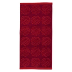 Marimekko Puketti Maroon / Red Hand Towel -home decoration marimekko puketti cranberry red hand towel 24