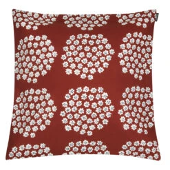 Marimekko Puketti Rust / White / Navy Medium Throw Pillow