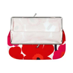 Marimekko Puolikas Kukkaro Pieni Unikko Beige / Red Purse