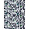 Marimekko Puutarhurin Parhaat Black / Grey / Green Acrylic-Coated Cotton Fabric -home decoration marimekko puutarhurin parhaat black gray green acrylic coated cotton fabric 26