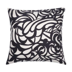 Marimekko Raakel Beige / Black Throw Pillow