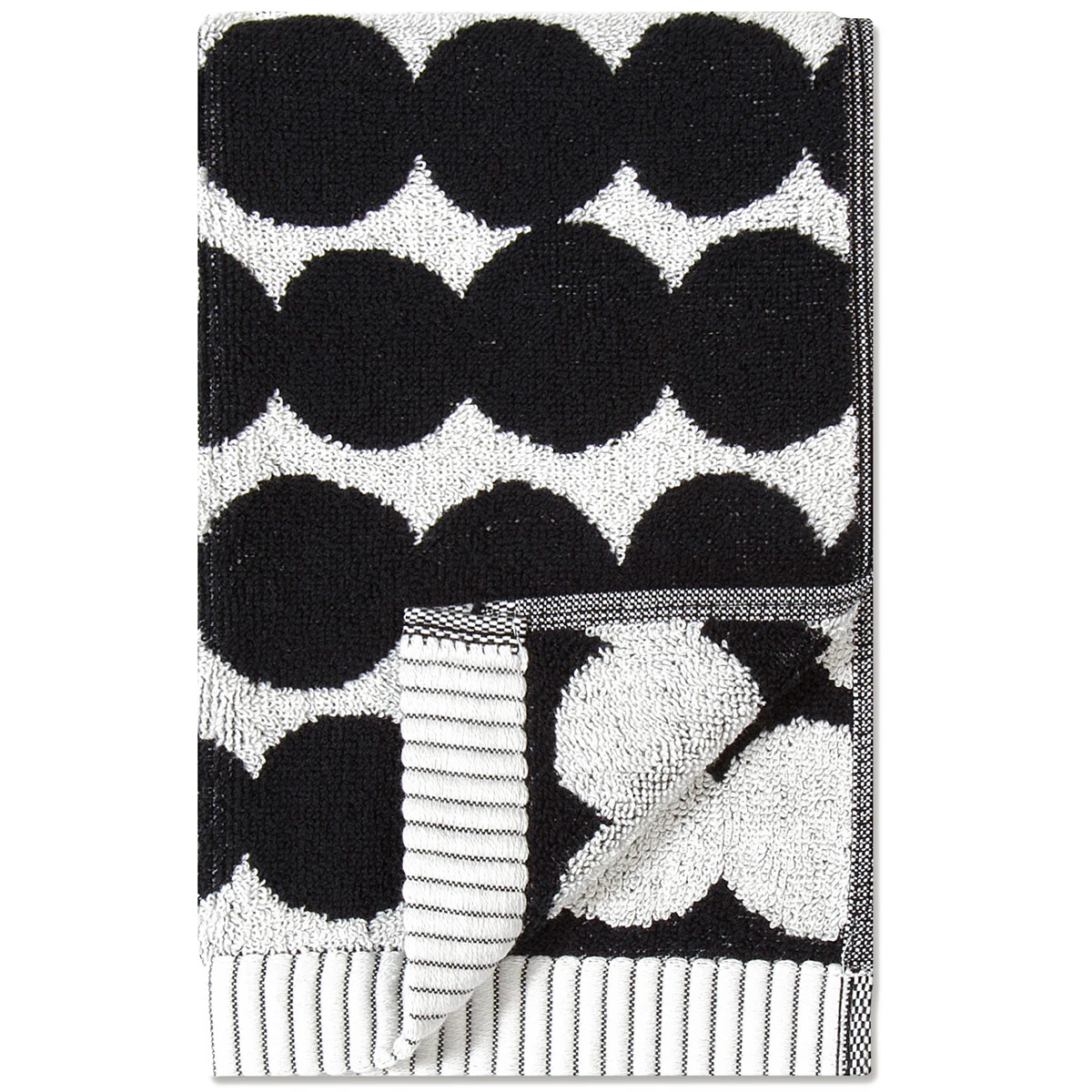 Marimekko Rasymatto Black / White Guest Towel 4 Marimekko Rasymatto Black / White Guest Towel - Image 2