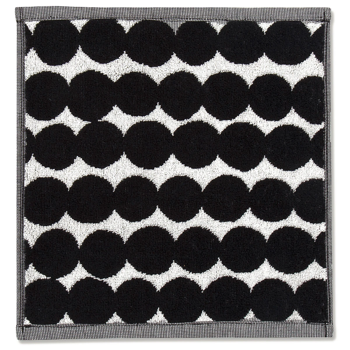 Marimekko Rasymatto Black / White Washcloth 4 Marimekko Rasymatto Black / White Washcloth - Image 2