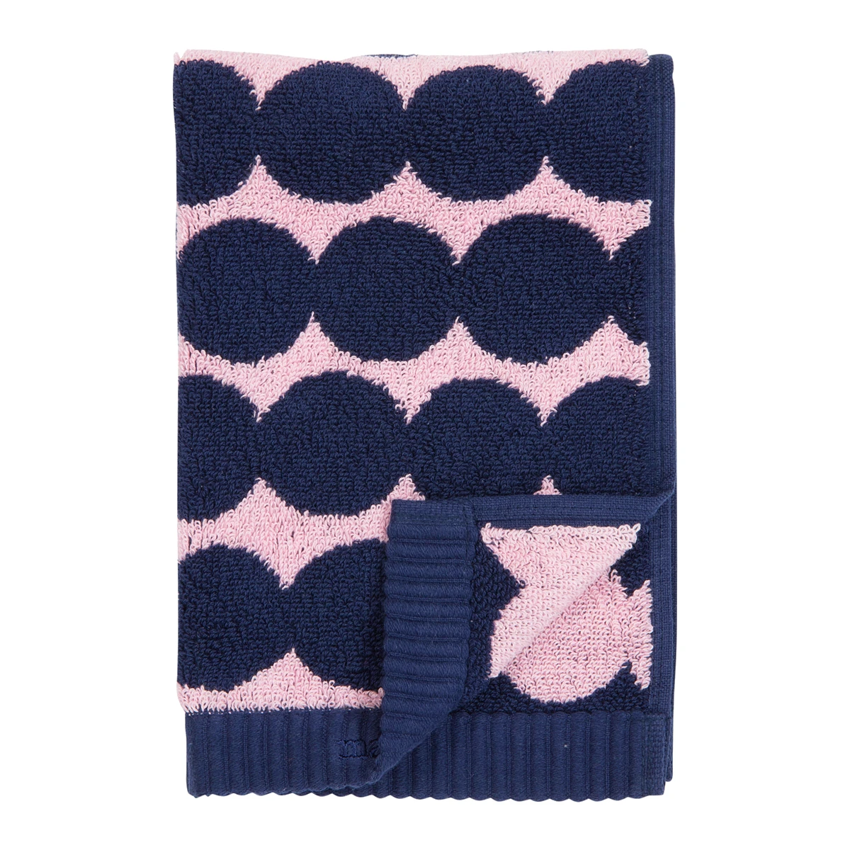 Marimekko Rasymatto Navy / Pink Guest Towel 3 Marimekko Rasymatto Navy / Pink Guest Towel