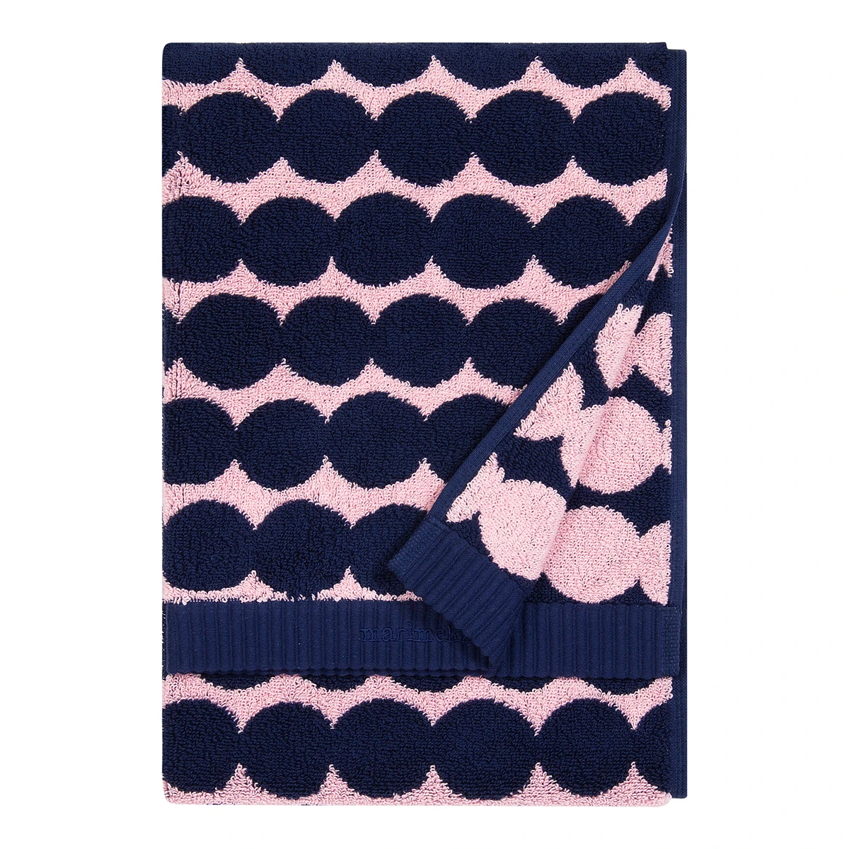 Marimekko Rasymatto Navy / Pink Hand Towel 3 Marimekko Rasymatto Navy / Pink Hand Towel