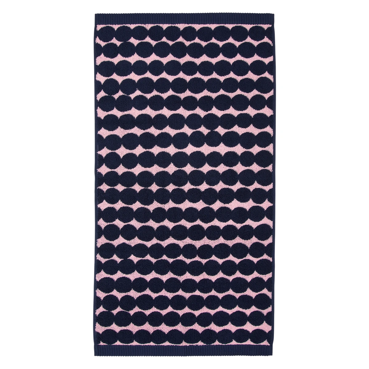Marimekko Rasymatto Navy / Pink Hand Towel 4 Marimekko Rasymatto Navy / Pink Hand Towel - Image 2