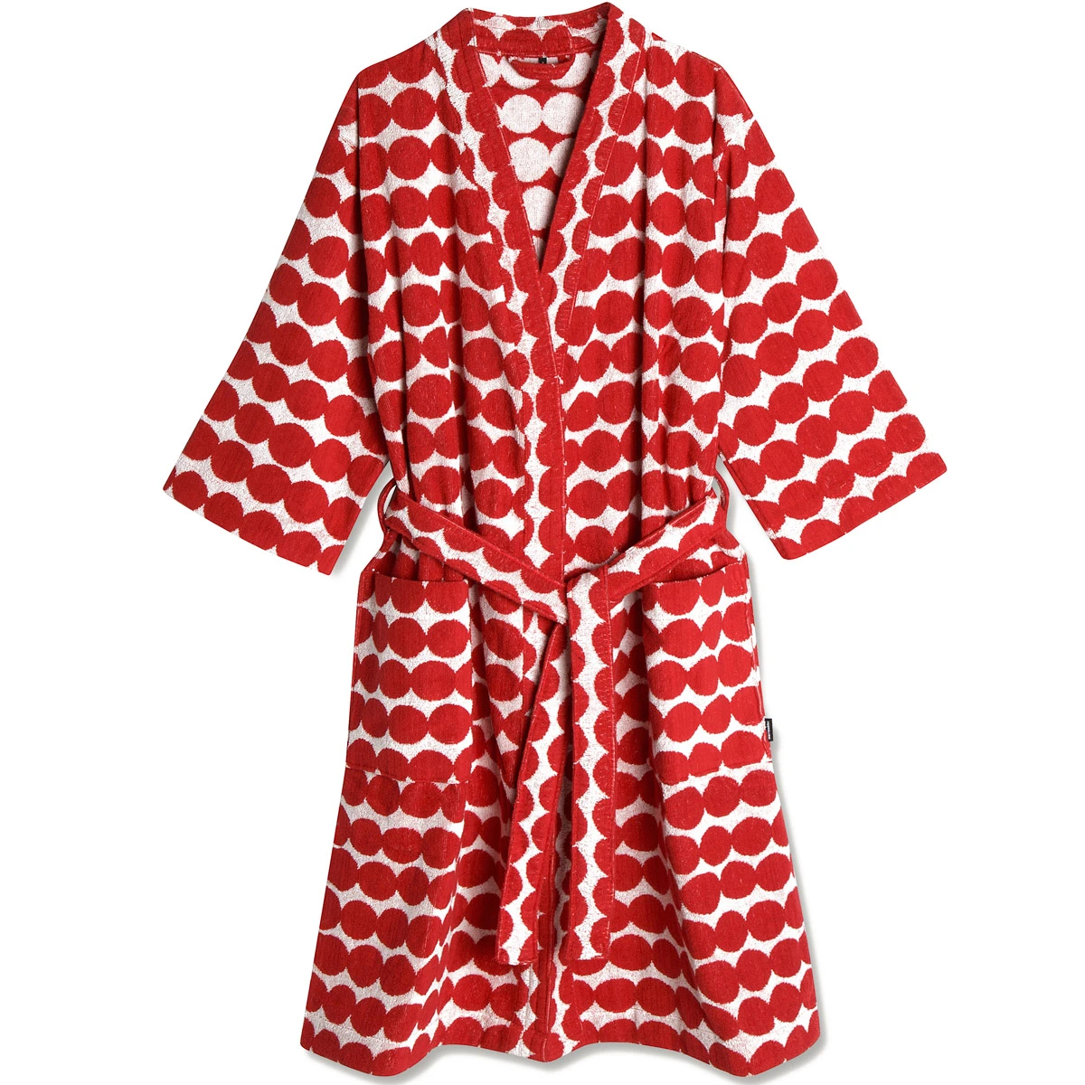 Marimekko Rasymatto Red / White Bathrobe 3 Marimekko Rasymatto Red / White Bathrobe