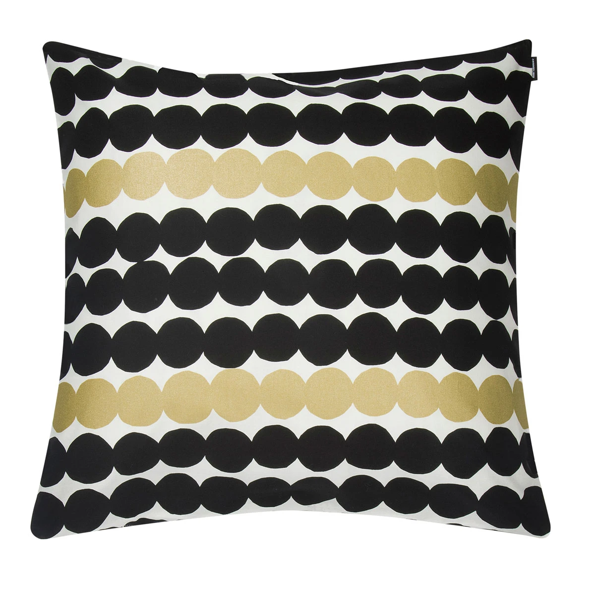 Marimekko Rasymatto White / Black / Gold Large Throw Pillow 3 Marimekko Rasymatto White / Black / Gold Large Throw Pillow