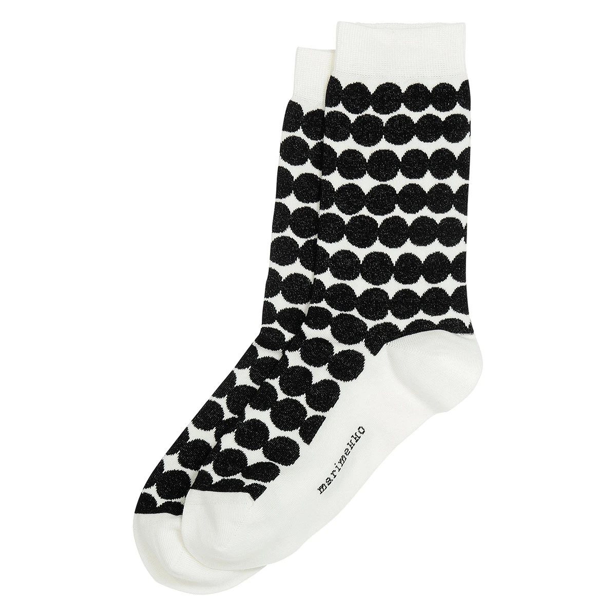 Marimekko Rasymatto White / Black Socks 3 Marimekko Rasymatto White / Black Socks