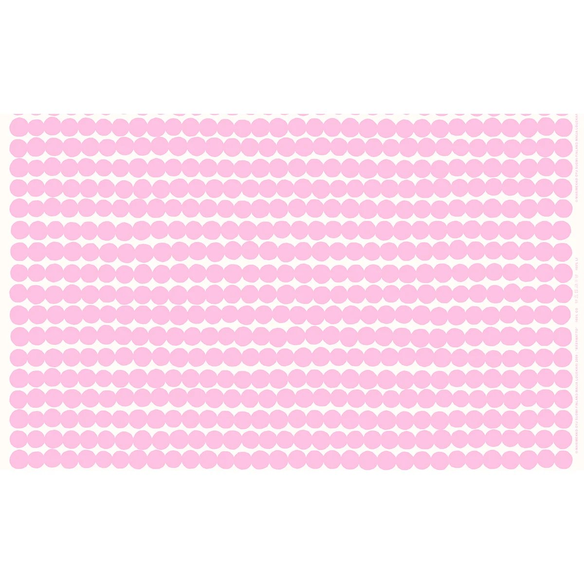 Marimekko Rasymatto White / Pink Acrylic-coated Cotton Fabric 3 Marimekko Rasymatto White / Pink Acrylic-coated Cotton Fabric