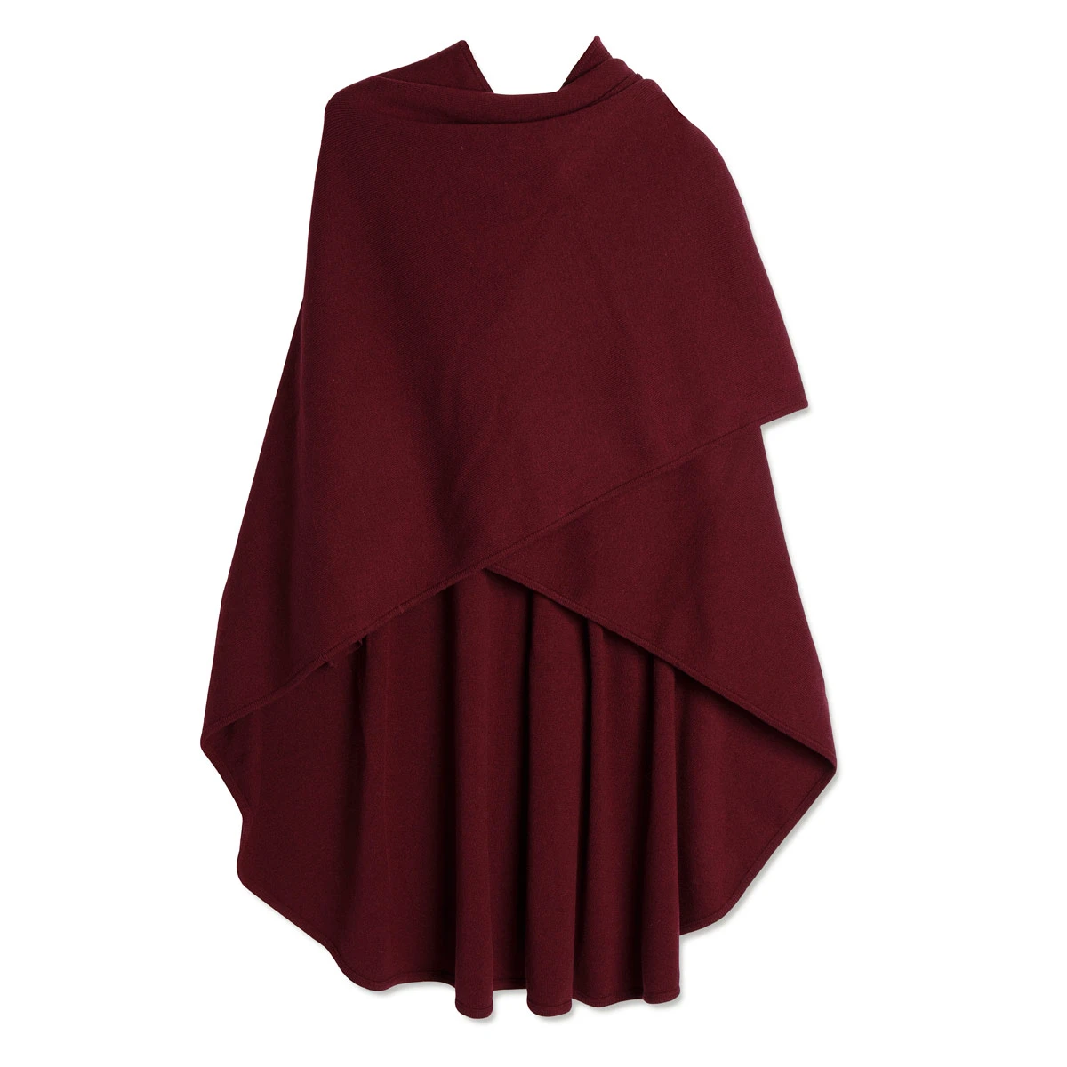 Marimekko Rauha Wine Wool Shawl 4 Marimekko Rauha Wine Wool Shawl - Image 2