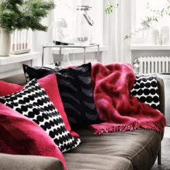 Marimekko Rautasänky Red / Pink Wool Blanket -home decoration marimekko rautas nky red pink wool blanket 96