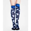 Marimekko Roos Blue/Black Over-the-Knee Socks -home decoration marimekko roos blue black over the knee socks 45