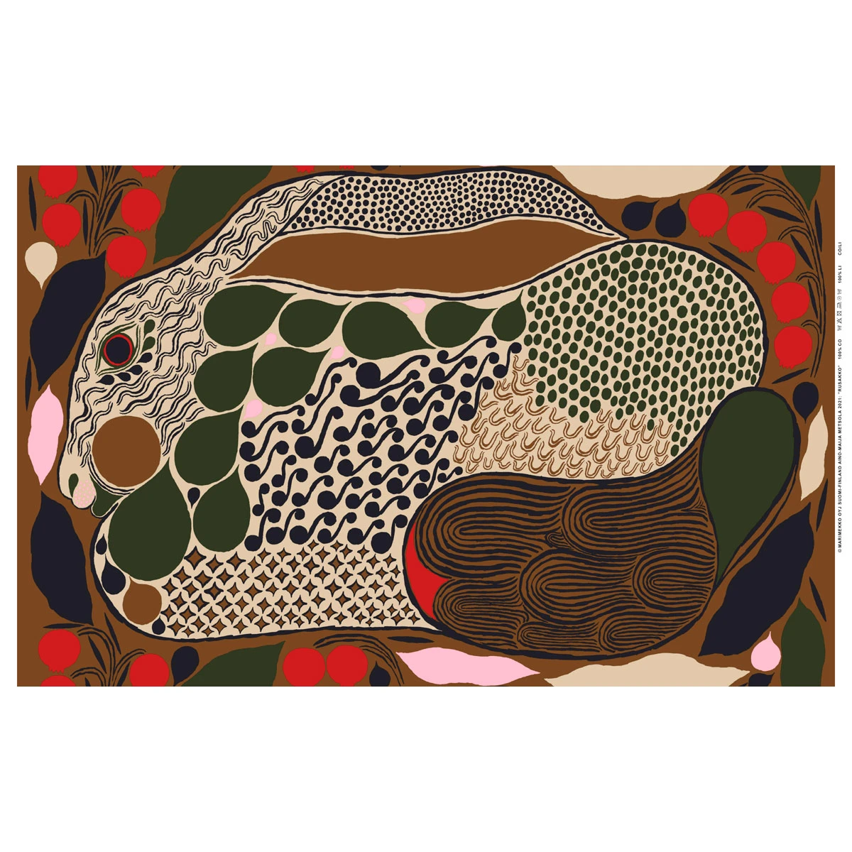 Marimekko Rusakko Acrylic-Coated Cotton Fabric Repeat 4 Marimekko Rusakko Acrylic-Coated Cotton Fabric Repeat - Image 2