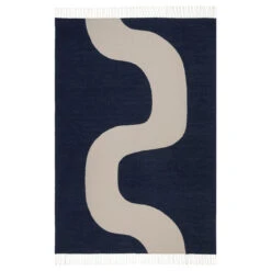 Marimekko Seireeni Navy / Beige Throw Blanket -home decoration marimekko seireeni navy beige throw blanket 43
