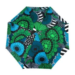 Marimekko Siirtolapuutarha Turquoise/Green Auto Lux Umbrella -home decoration marimekko siirtolapuutarha turquoise green auto lux umbrella 93
