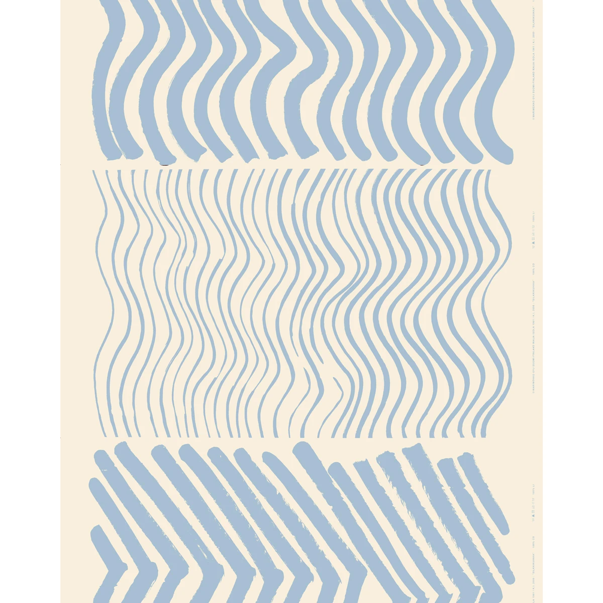 Marimekko Silkkikuikka Ivory / Indigo Fabric Repeat 3 Marimekko Silkkikuikka Ivory / Indigo Fabric Repeat