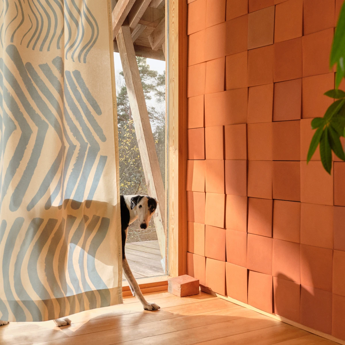 Marimekko Silkkikuikka Ivory / Indigo Fabric Repeat 4 Marimekko Silkkikuikka Ivory / Indigo Fabric Repeat - Image 2