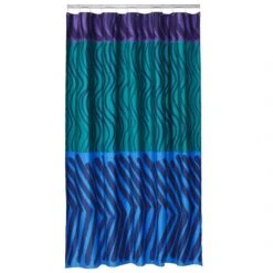 Marimekko Silkkikuikka Purple/Teal/Blue Cotton Shower Curtain