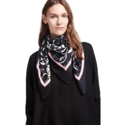 Marimekko Silvi Tiffanylle Black / Pink Scarf -home decoration marimekko silvi tiffanylle black pink scarf 52