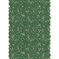 Marimekko Sonaatti White / Green / Pink Cotton Fabric