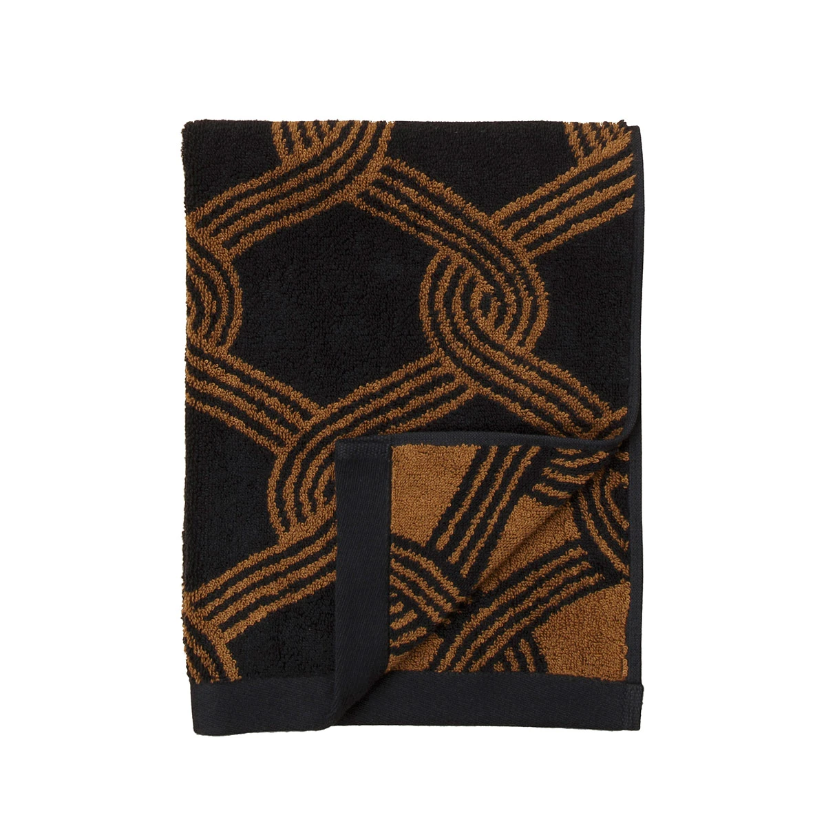 Marimekko Sulhasmies Black / Brown Hand Towel 4 Marimekko Sulhasmies Black / Brown Hand Towel - Image 2
