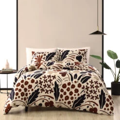 Marimekko Suvi Beige Twin Duvet Cover Set -home decoration marimekko suvi twin duvet cover set 82