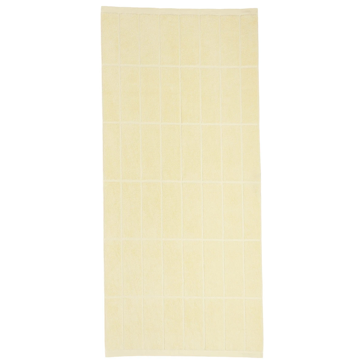 Marimekko Tiiliskivi Pastel Yellow Bath Towel 5 Marimekko Tiiliskivi Pastel Yellow Bath Towel - Image 3