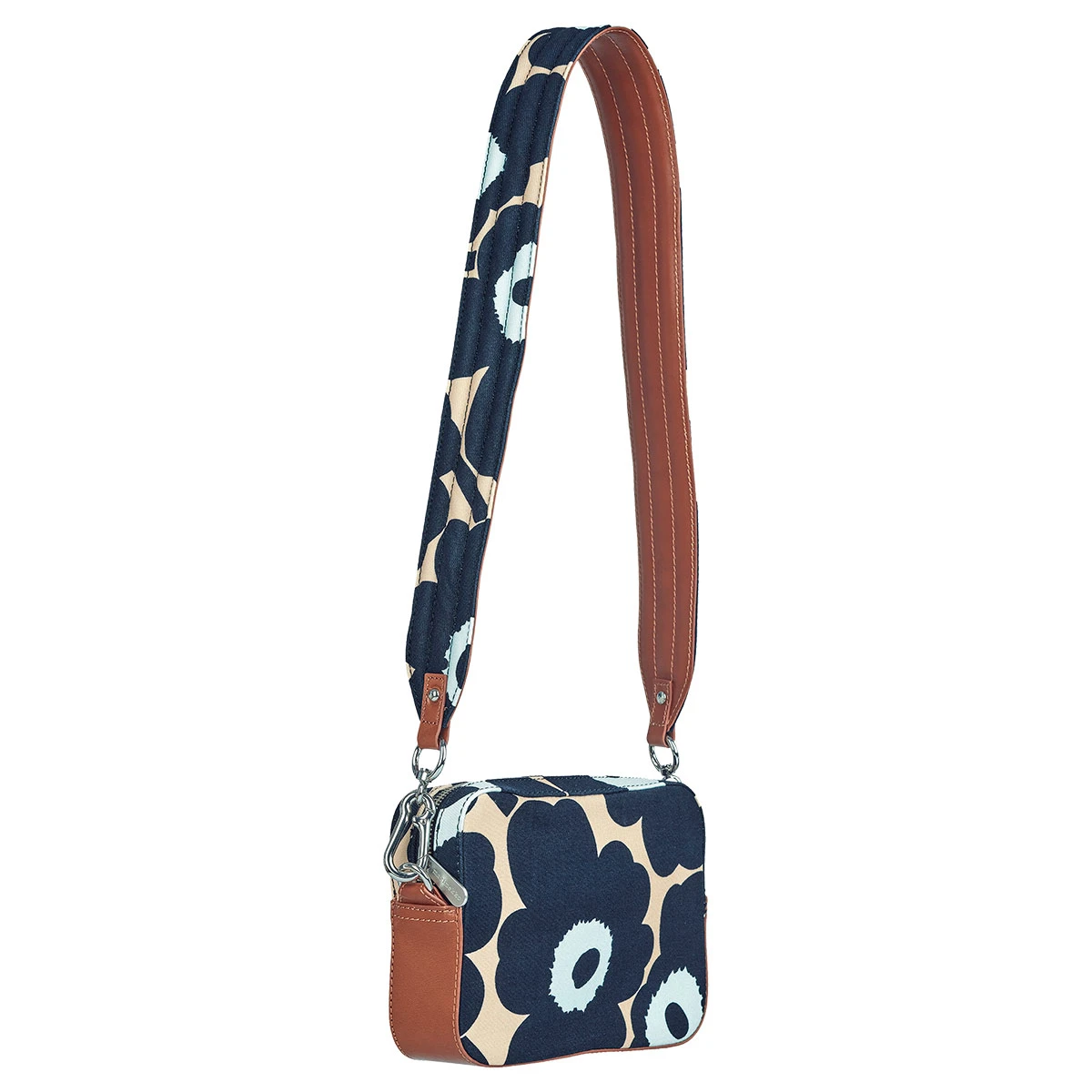 Marimekko Toivio Unikko Blue / Beige Shoulder Bag 4 Marimekko Toivio Unikko Blue / Beige Shoulder Bag - Image 2