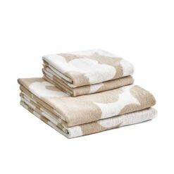 Marimekko Unikko Beige Bath & Hand Towel Set -home decoration marimekko unikko beige bath hand towel set 48