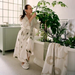 Marimekko Unikko Beige Bath Towel -home decoration marimekko unikko beige bath towel 57