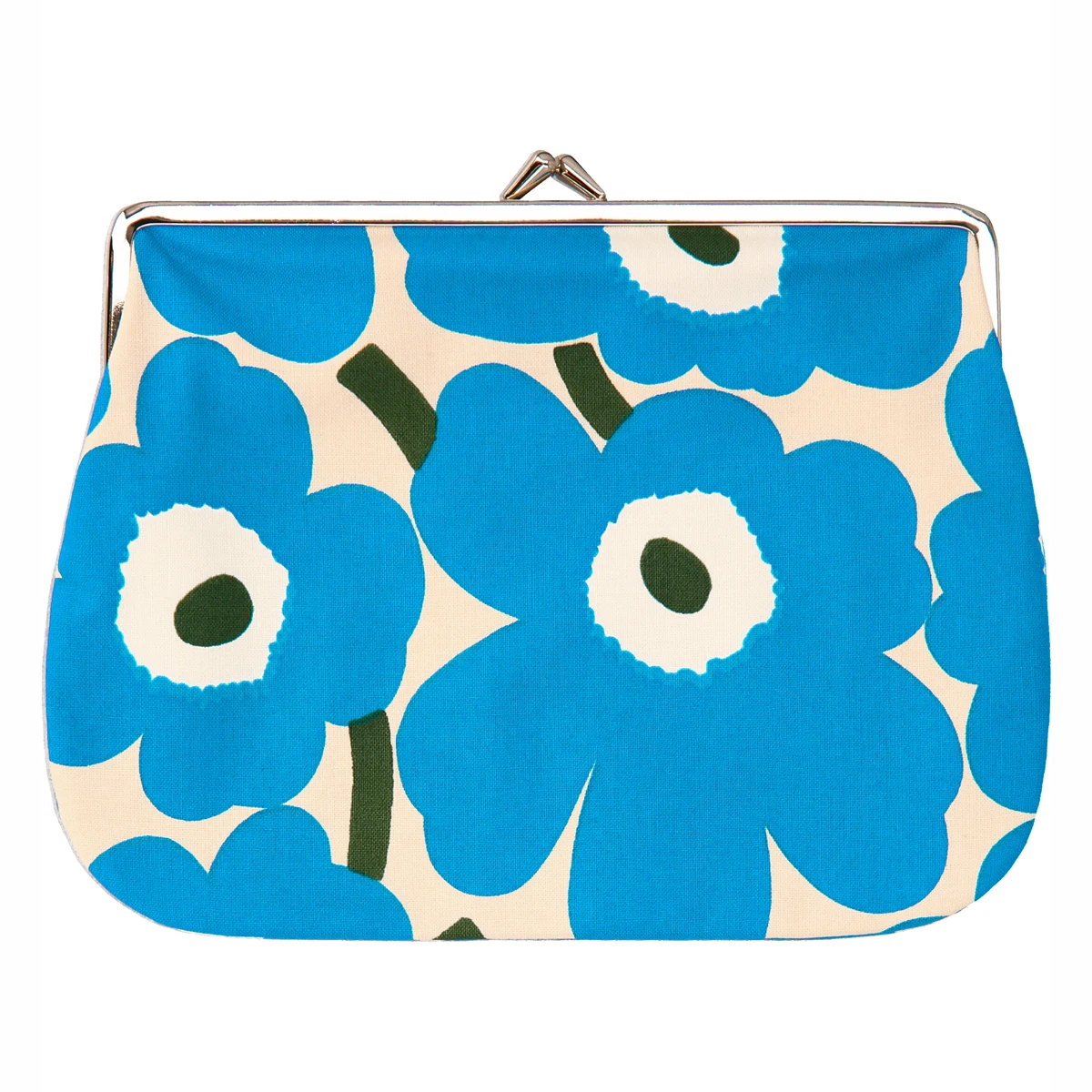 Marimekko Unikko Cream / Blue / Green Large Coin Purse 3 Marimekko Unikko Cream / Blue / Green Large Coin Purse