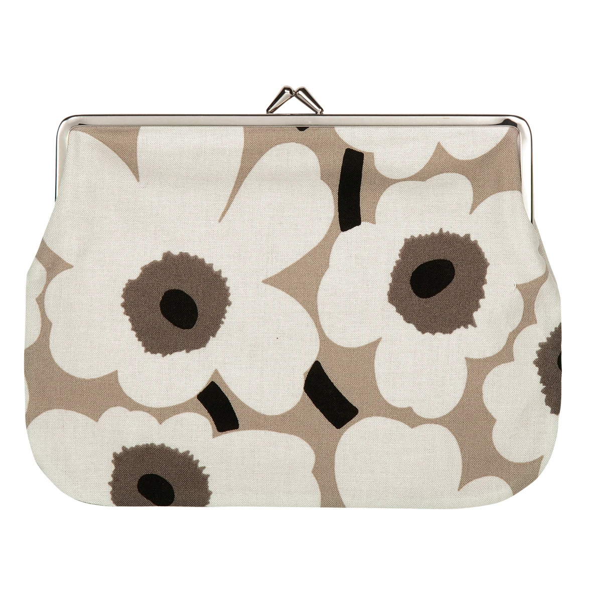 Marimekko Unikko Beige / Ivory / Black Large Coin Purse 4 Marimekko Unikko Beige / Ivory / Black Large Coin Purse - Image 2