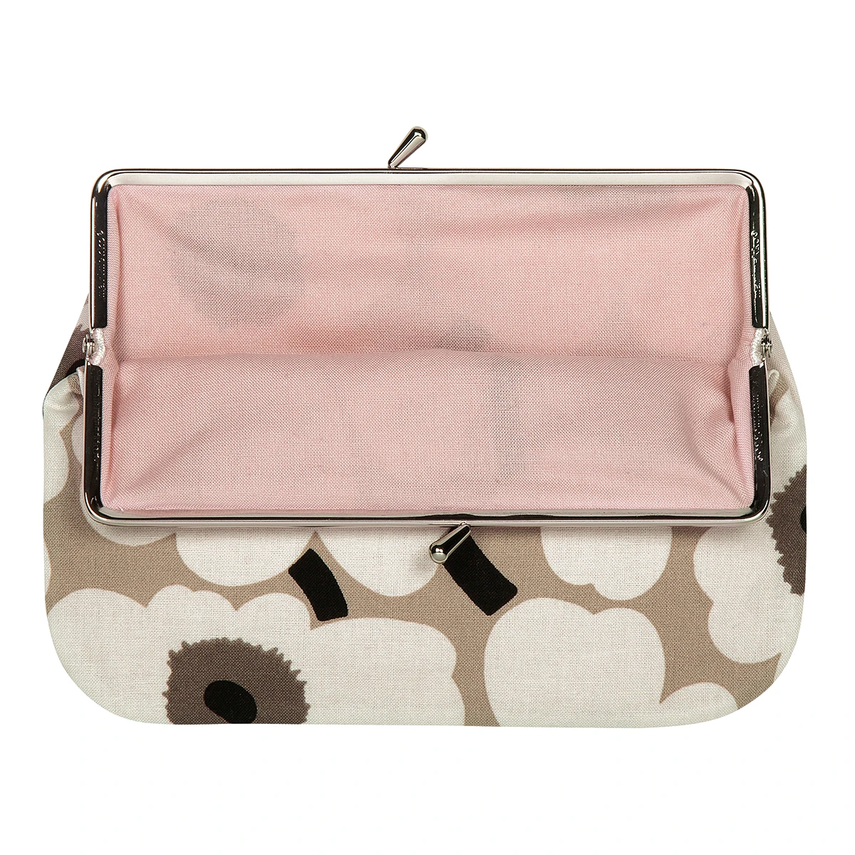 Marimekko Unikko Beige / Ivory / Black Large Coin Purse 3 Marimekko Unikko Beige / Ivory / Black Large Coin Purse