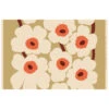 Marimekko Unikko Beige / Ivory / Orange Cotton / Hemp Fabric -home decoration marimekko unikko beige white orange hemp fabric 29