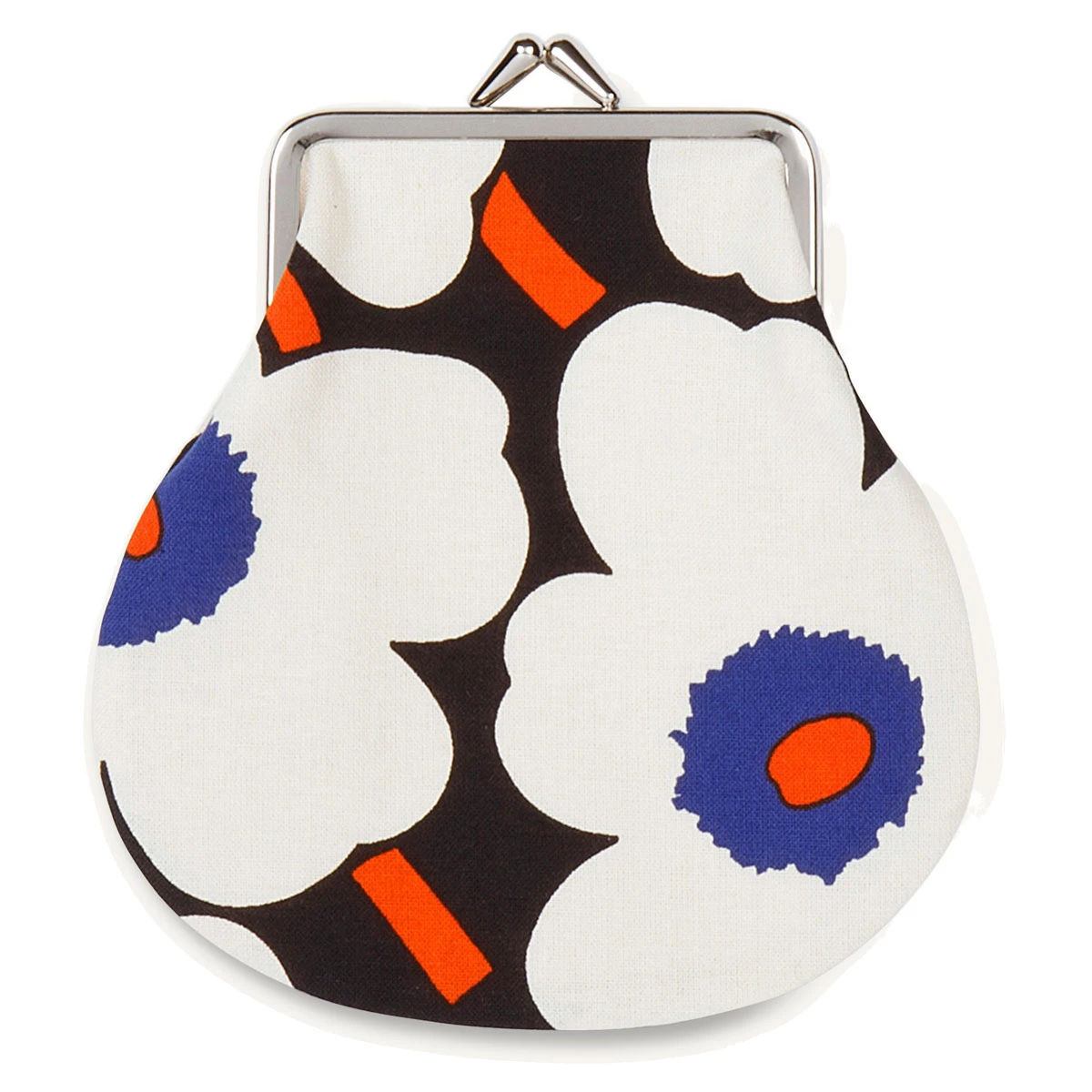 Marimekko Unikko Blue / Orange Coin Purse 3 Marimekko Unikko Blue / Orange Coin Purse