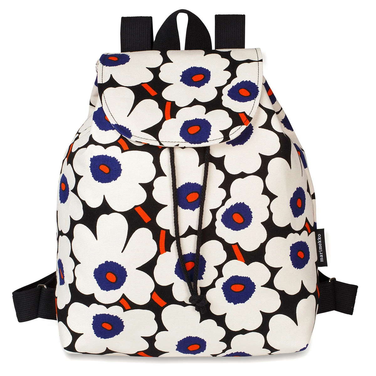 Marimekko Unikko Blue / Orange Erika Backpack 5 Marimekko Unikko Blue / Orange Erika Backpack - Image 3