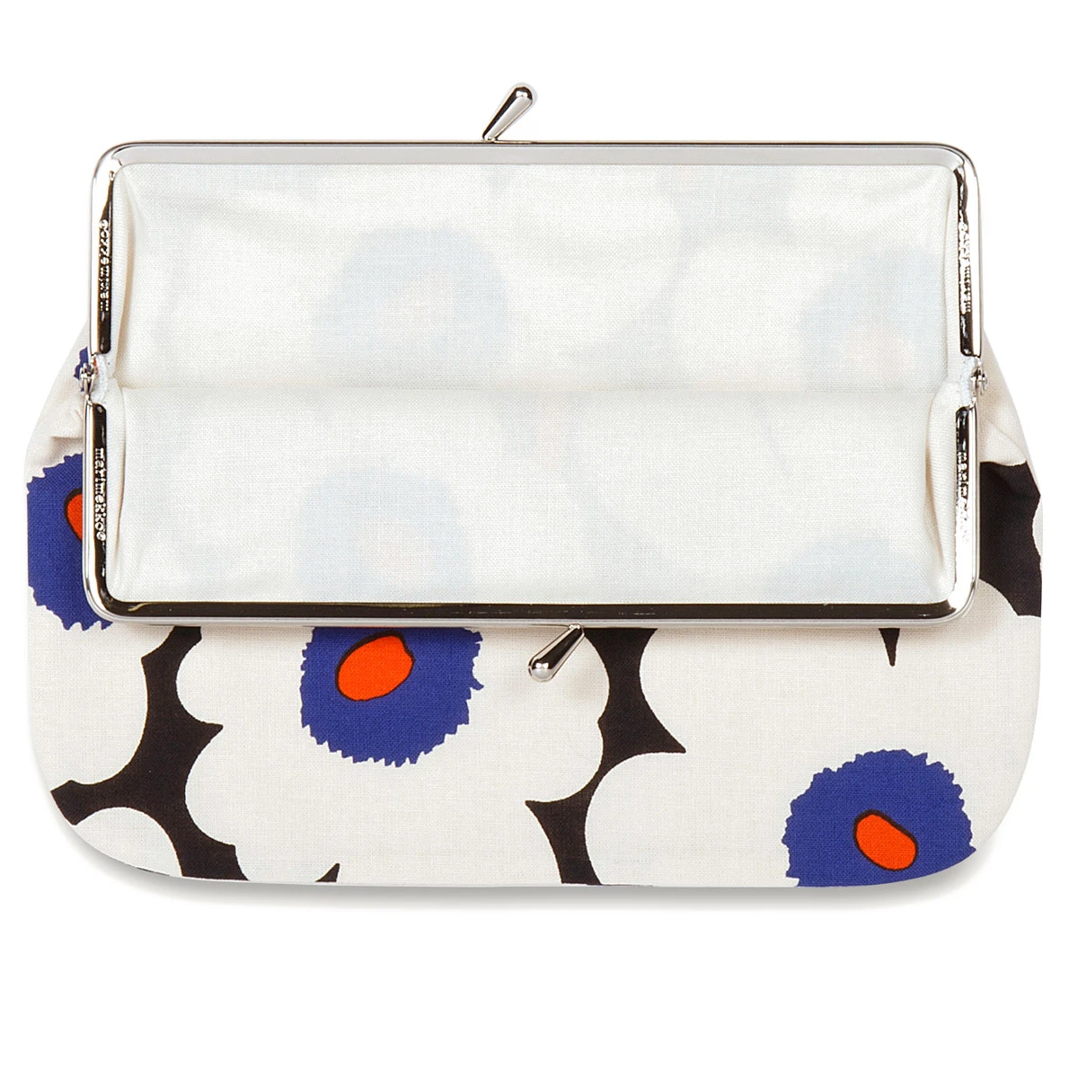 Marimekko Unikko Blue / Orange Large Coin Purse 4 Marimekko Unikko Blue / Orange Large Coin Purse - Image 2