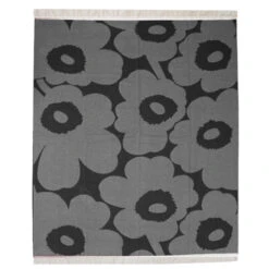 Marimekko Unikko Black/Grey Blanket