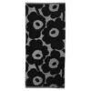 Marimekko Unikko Black / Grey Jacquard Bath Towel