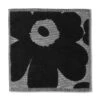 Marimekko Unikko Black / Grey Jacquard Washcloth -home decoration marimekko unikko black grey washcloth 17
