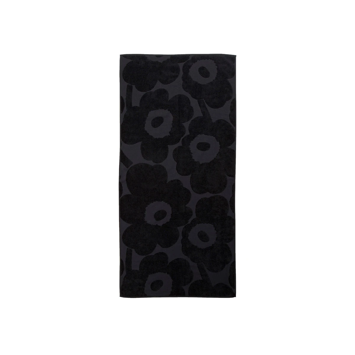 Marimekko Unikko Black Guest Towel 4 Marimekko Unikko Black Guest Towel - Image 2