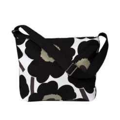 Marimekko Unikko Black Mini Osma Shoulder Bag