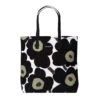 Marimekko Unikko Black Silja Shopper Bag -home decoration marimekko unikko black silja shopper bag 44