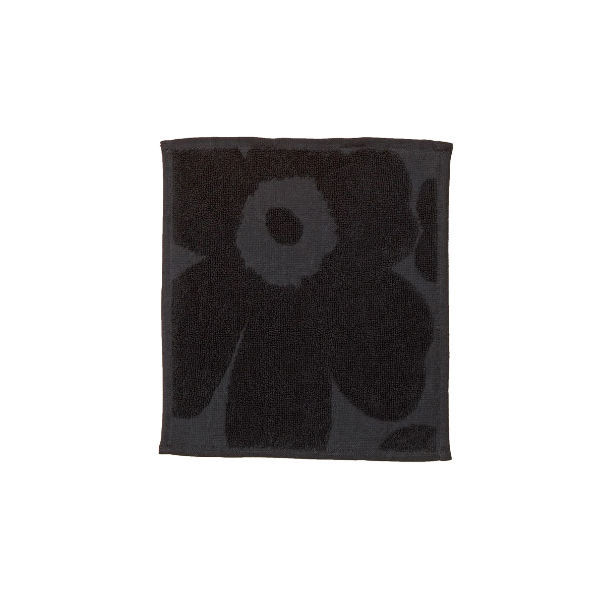 Marimekko Unikko Black Washcloth 3 Marimekko Unikko Black Washcloth