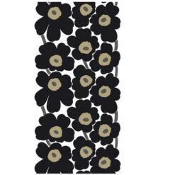 Marimekko Unikko Black / White Canvas Fabric