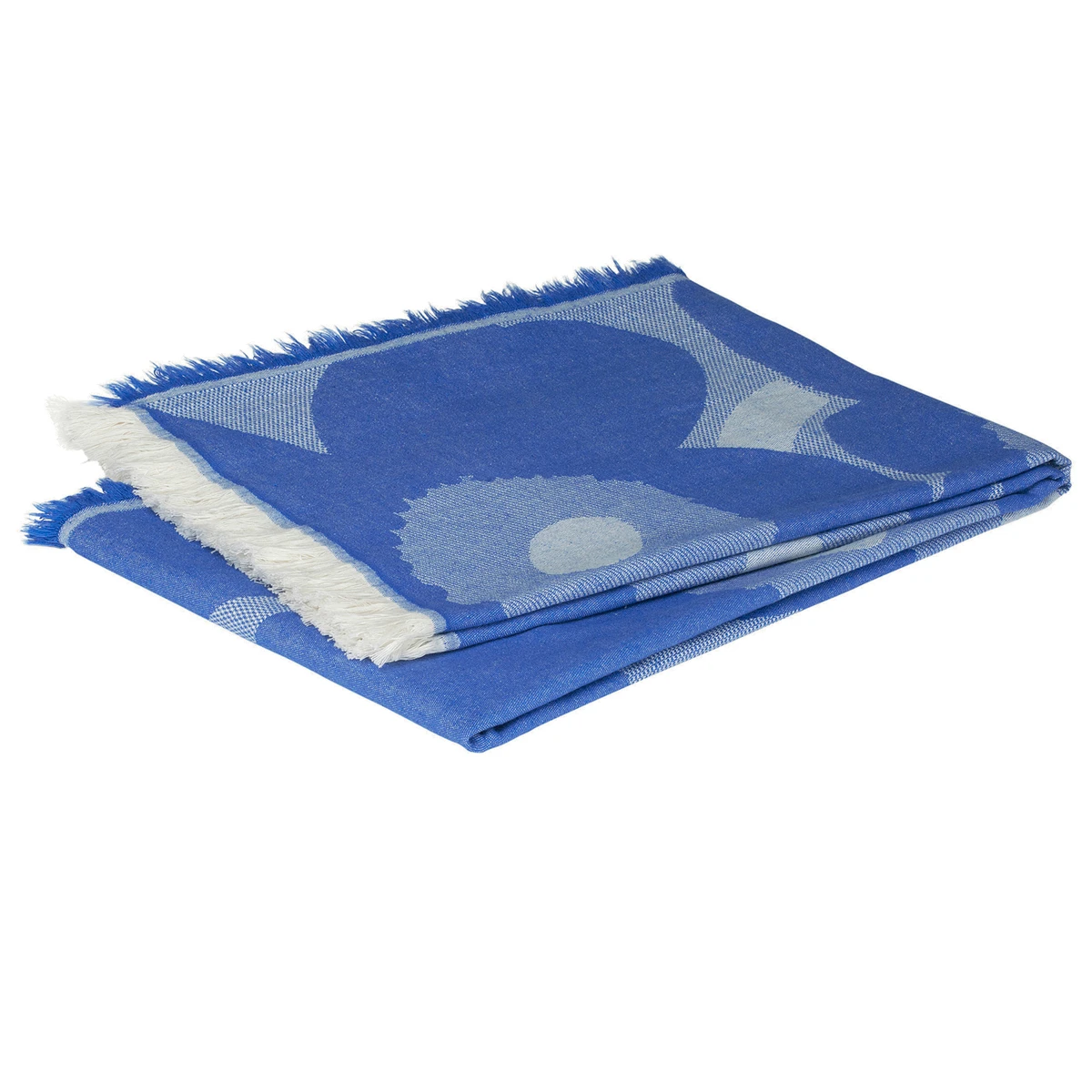 Marimekko Unikko Blue Throw Blanket 6 Marimekko Unikko Blue Throw Blanket - Image 4